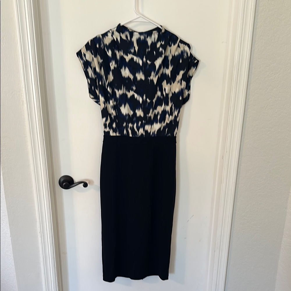 Express Blue and Black Women's Business Professional Dress